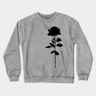 Simple Rose Silhouette Crewneck Sweatshirt